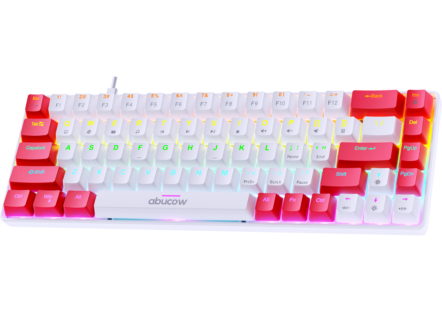 60% Colorful Backlit Mechanical Keyboard(K68-WR)
