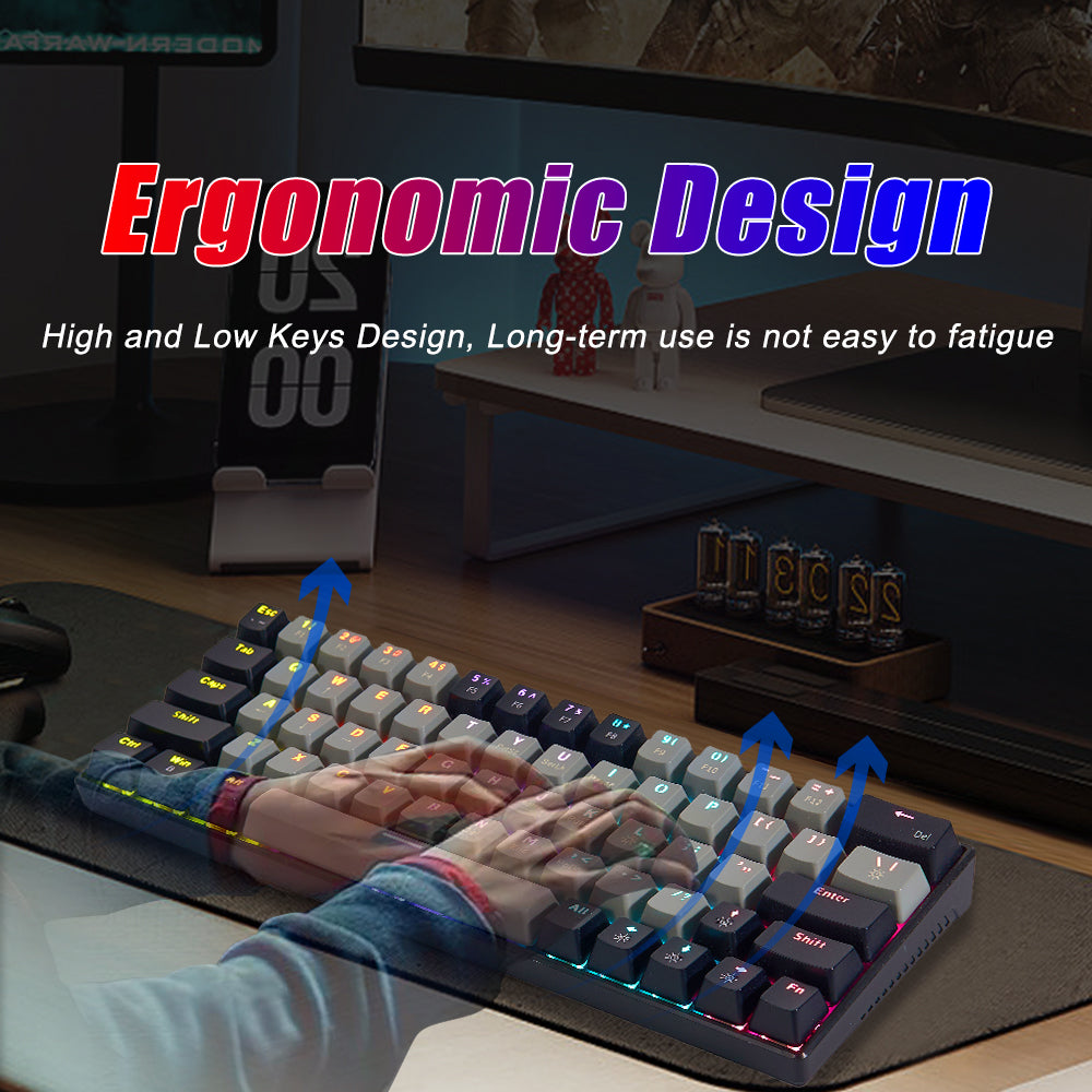 Wired Swappable Mechanical Gaming Keyboard (SKU:K63-GB)