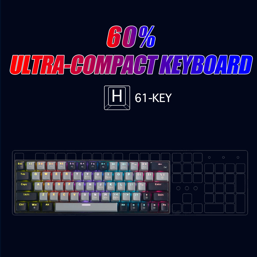 Wired Swappable Mechanical Gaming Keyboard (SKU:K63-GB)