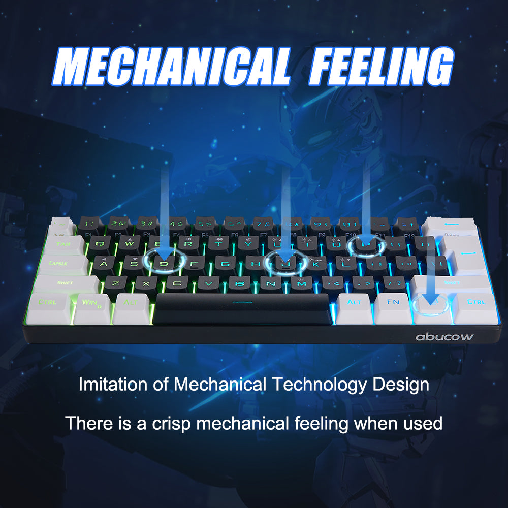 60% RGB Backlit Gaming Keyboard (SKU:K61-BW)