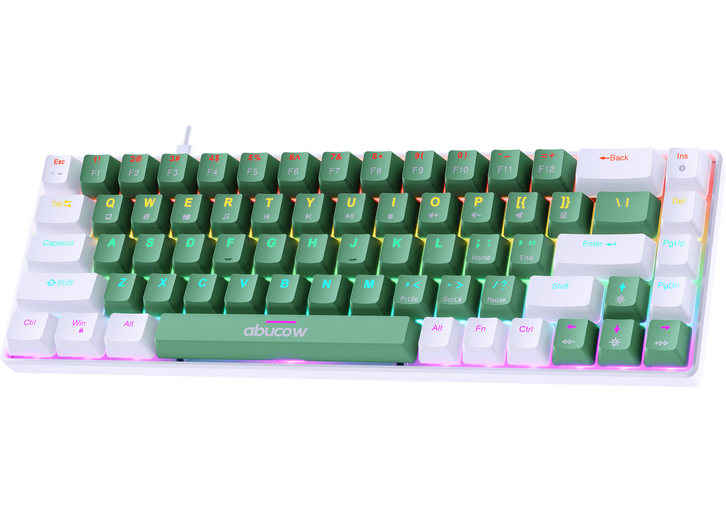 60% Colorful Backlit Mechanical Keyboard(K68-WG)