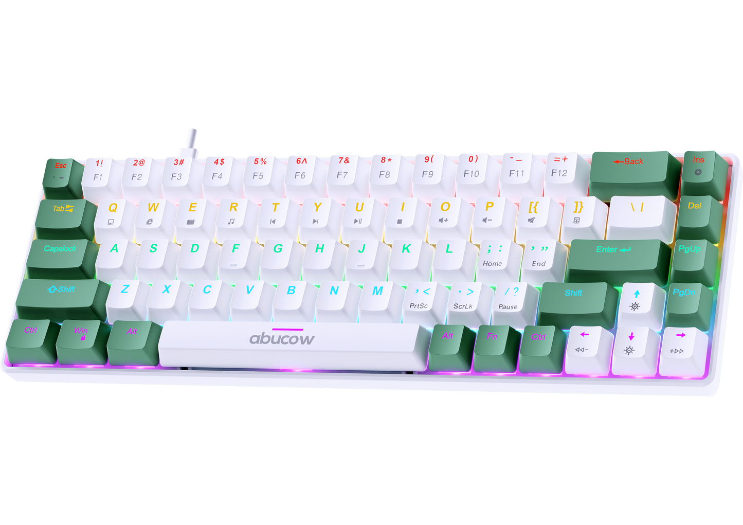 60% Colorful Backlit Mechanical Keyboard(K68-GW)