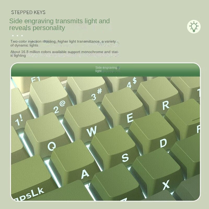 Wireless 87 Keys Punk Keycaps Hot Swap RGB Gaming Mechanical Keyboard