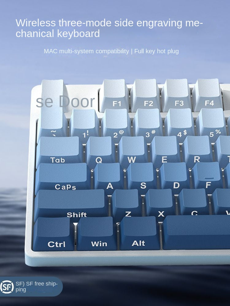 Wireless 87 Keys Punk Keycaps Hot Swap RGB Gaming Mechanical Keyboard