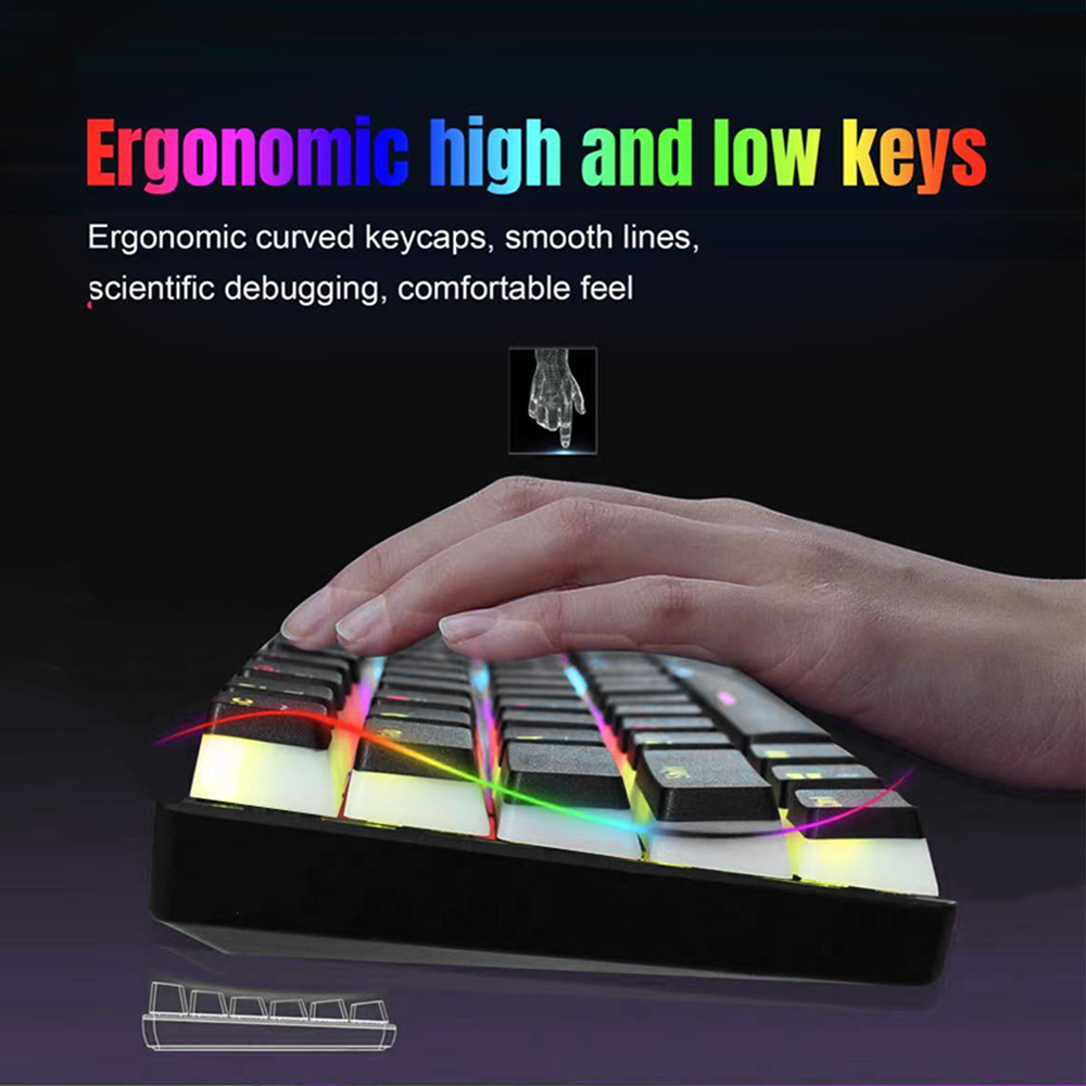 RGB Backlit Mechanical Keyboard with Hot Swappable and Black Pudding keycaps