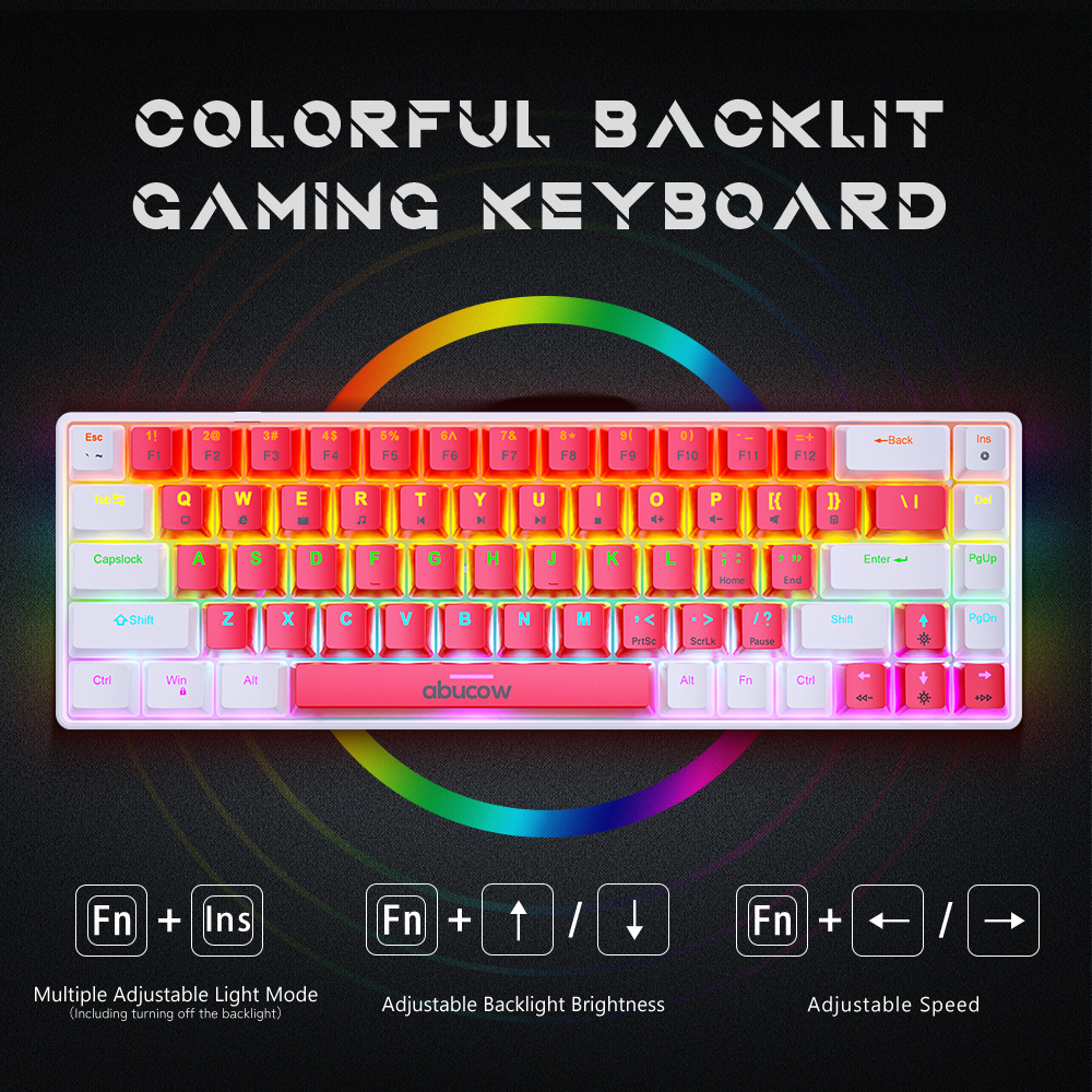 K68 Colorful Backlit Mechanical Gaming Keyboard