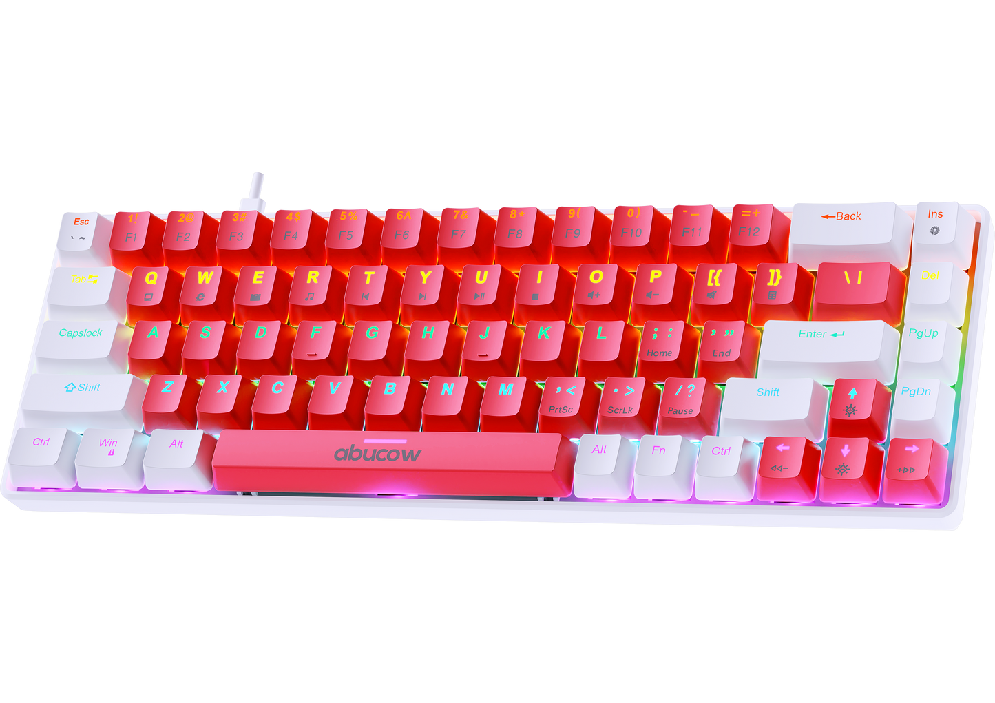 60% Colorful Backlit Mechanical Keyboard(SKU:K68-RW)
