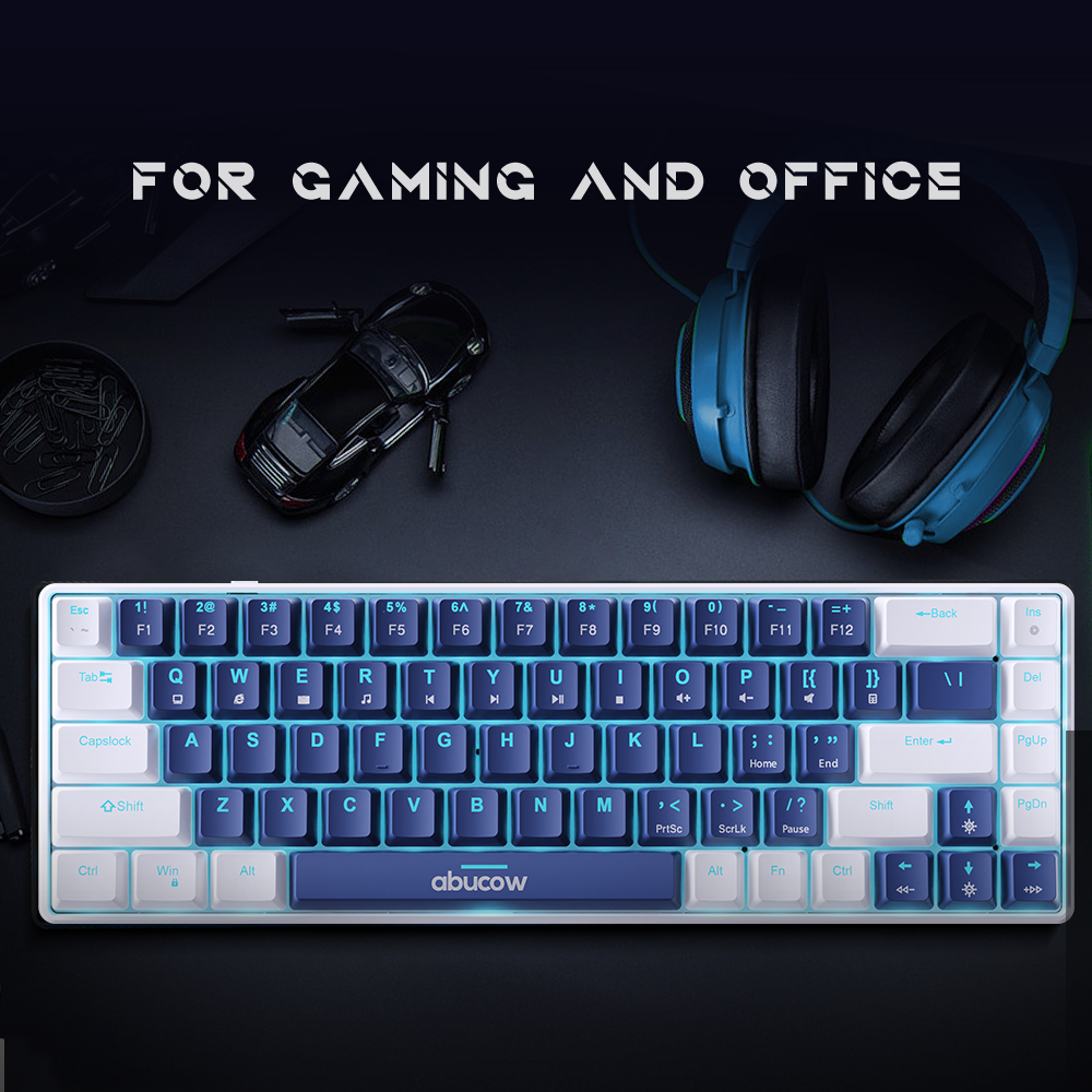 60% Blue Backlit Mechanical Keyboard (SKU:K68-DBW)