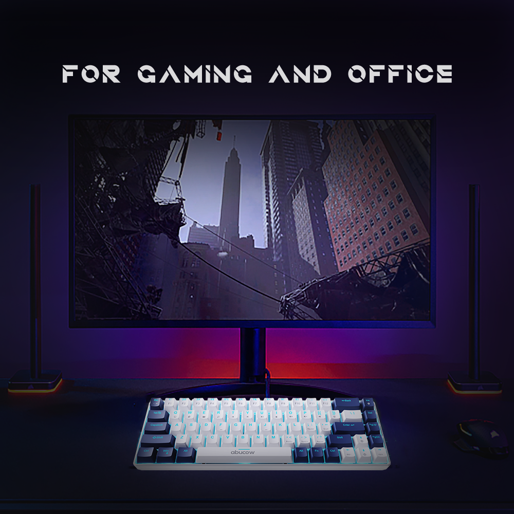 60% Blue Backlit Mechanical Keyboard (SKU:K68-WDB)