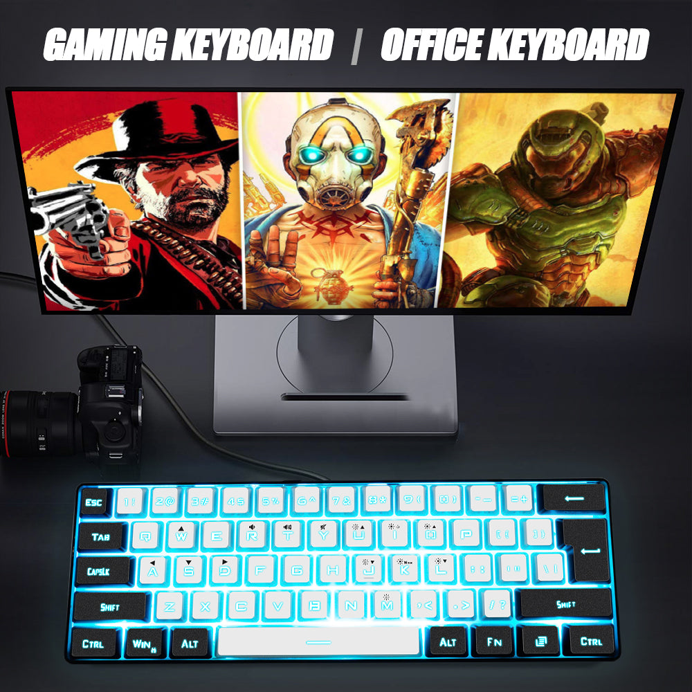 Abucow RGB Keyboard K61-WB