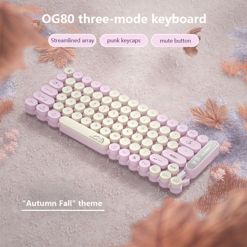 Rechargeable Three-mode Waterproof RGB Punk Keyboard