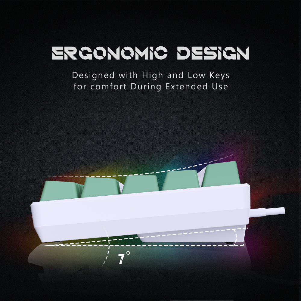 60% Colorful Backlit Mechanical Keyboard(K68-GW)