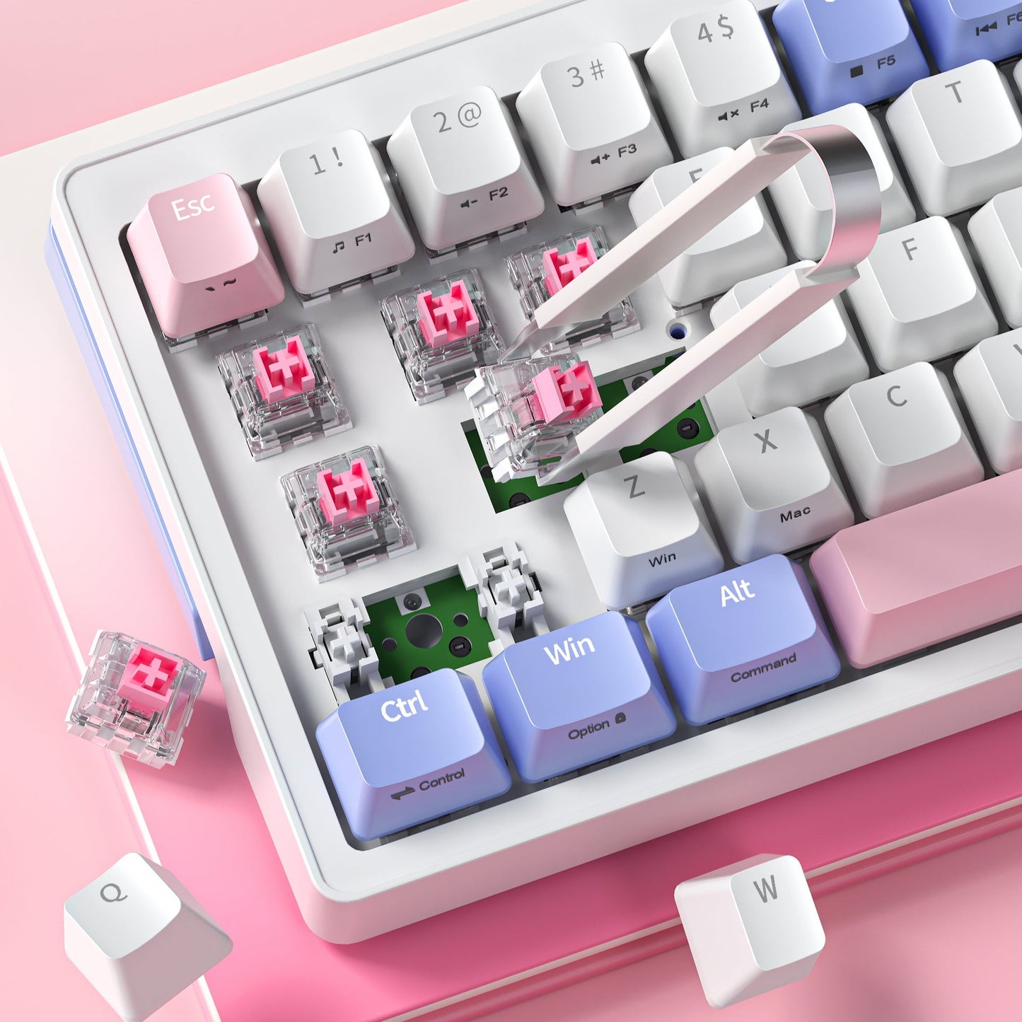 Abucow 68 Keys RGB Hotswap Mechanical Gaming Keyboard