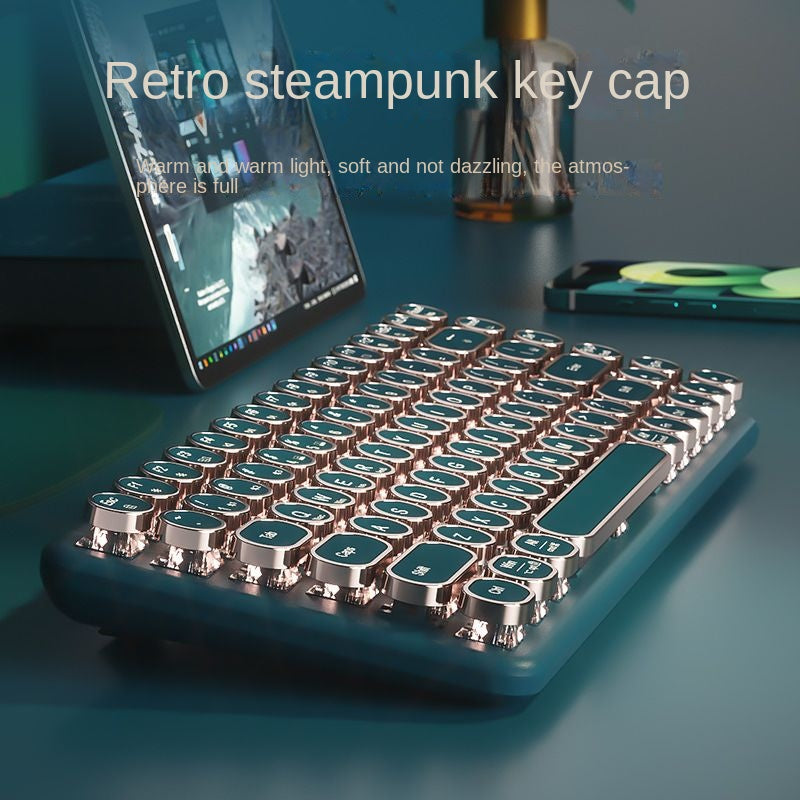 Wireless Retro Hot-swappable Mechanical Gaming keyboard