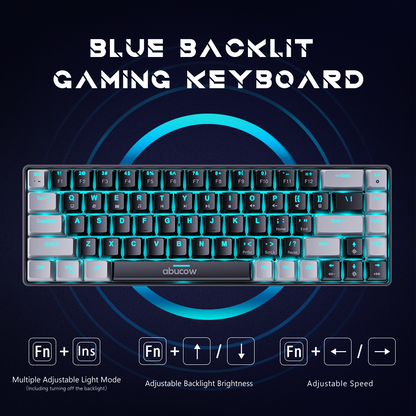 K68 Mechanische Gaming-Tastatur mit blauer Hintergrundbeleuchtung