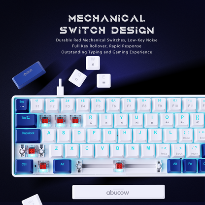 K68 Mechanische Gaming-Tastatur mit blauer Hintergrundbeleuchtung