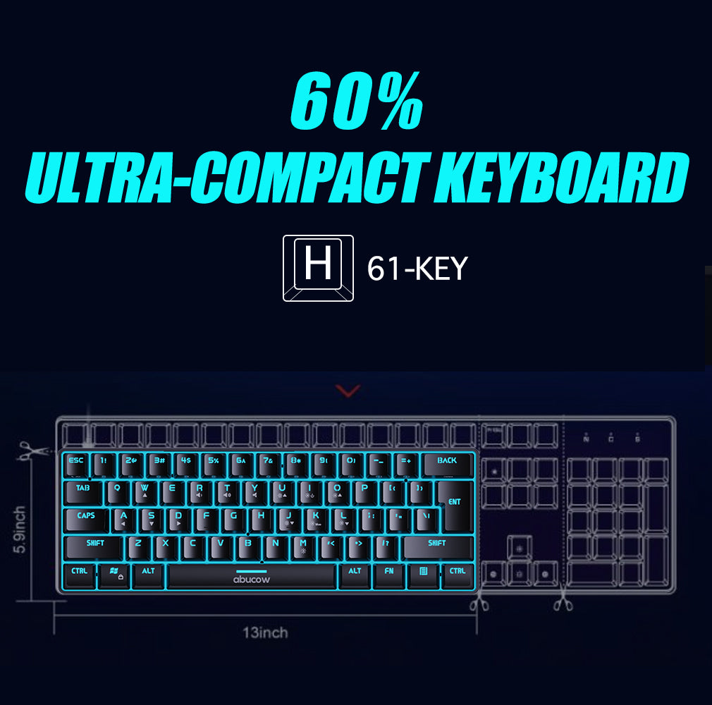 60% RGB Backlit Gaming Keyboard (SKU:K61-B)