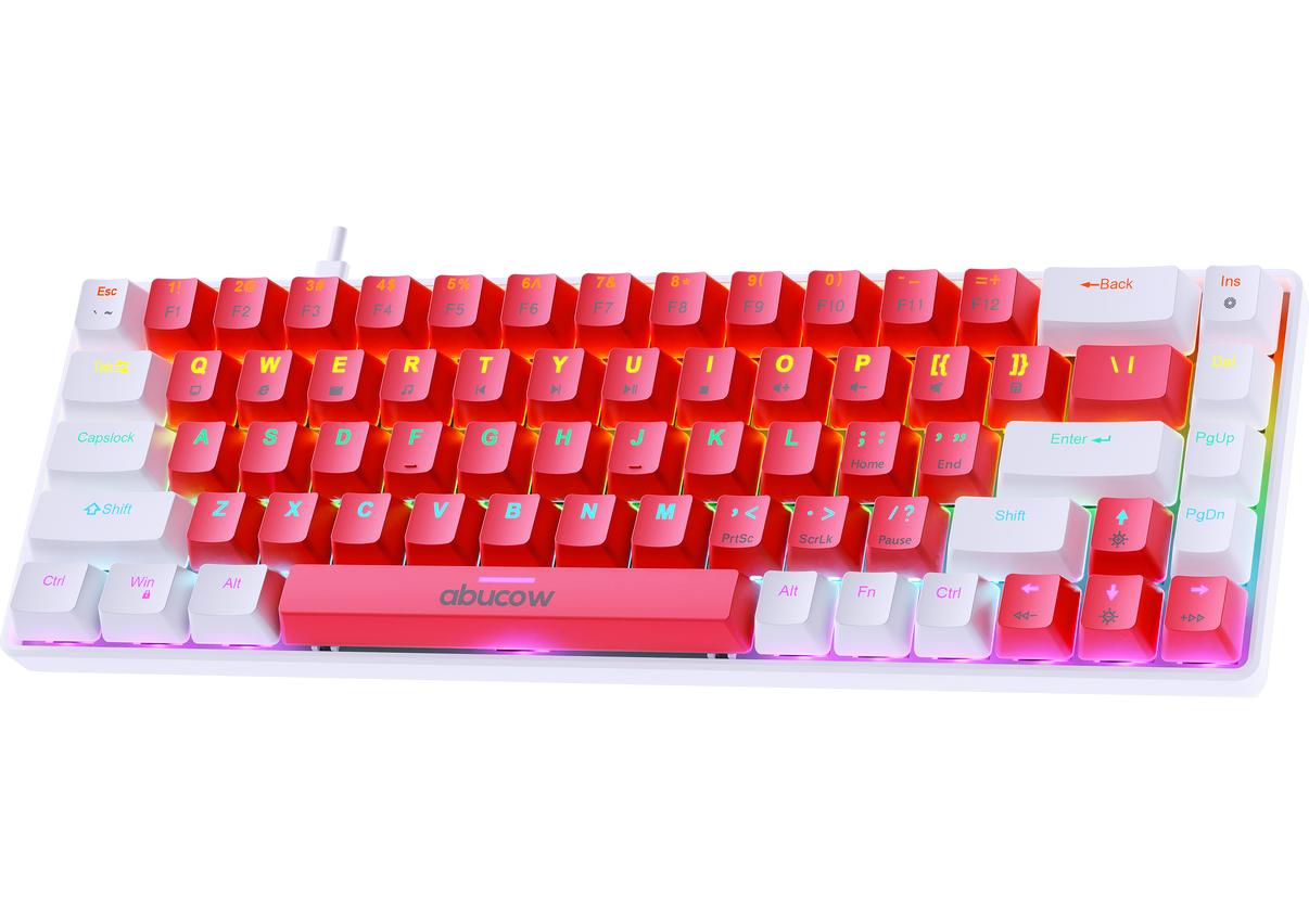 K68 Colorful Backlit Mechanical Gaming Keyboard – Abucow