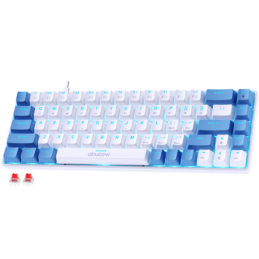 K68 Mechanische Gaming-Tastatur mit blauer Hintergrundbeleuchtung