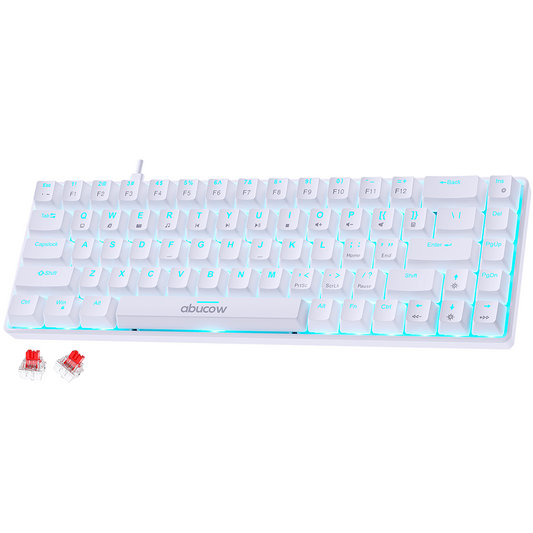 60% Blue Backlit Mechanical Keyboard (SKU:K68-W)