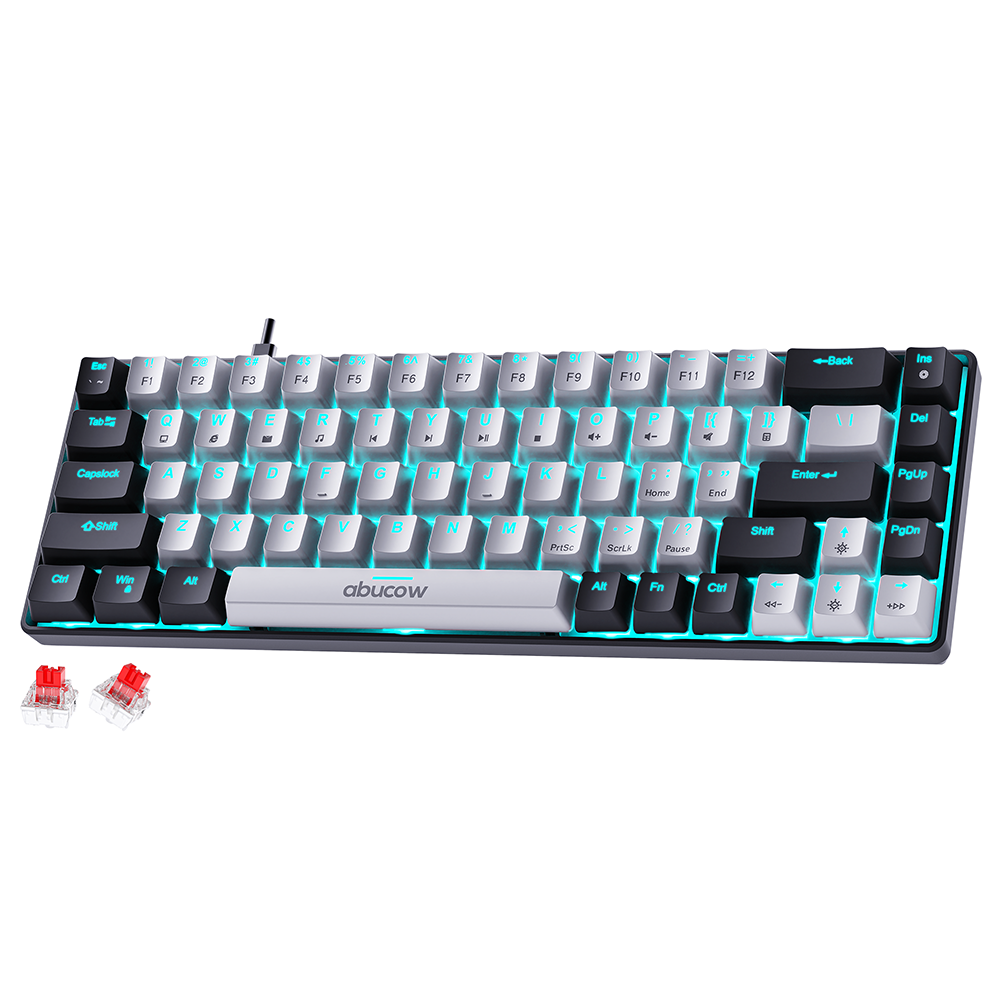 Teclado mecánico para juegos con retroiluminación azul K68