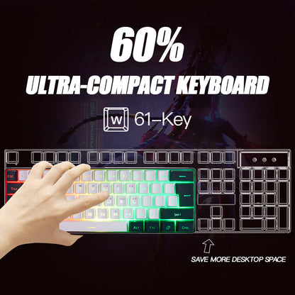 60% RGB Backlit Gaming Keyboard (SKU:K61-WB)