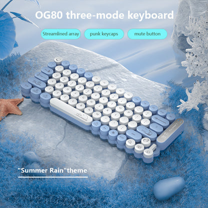 Rechargeable Three-mode Waterproof RGB Punk Keyboard