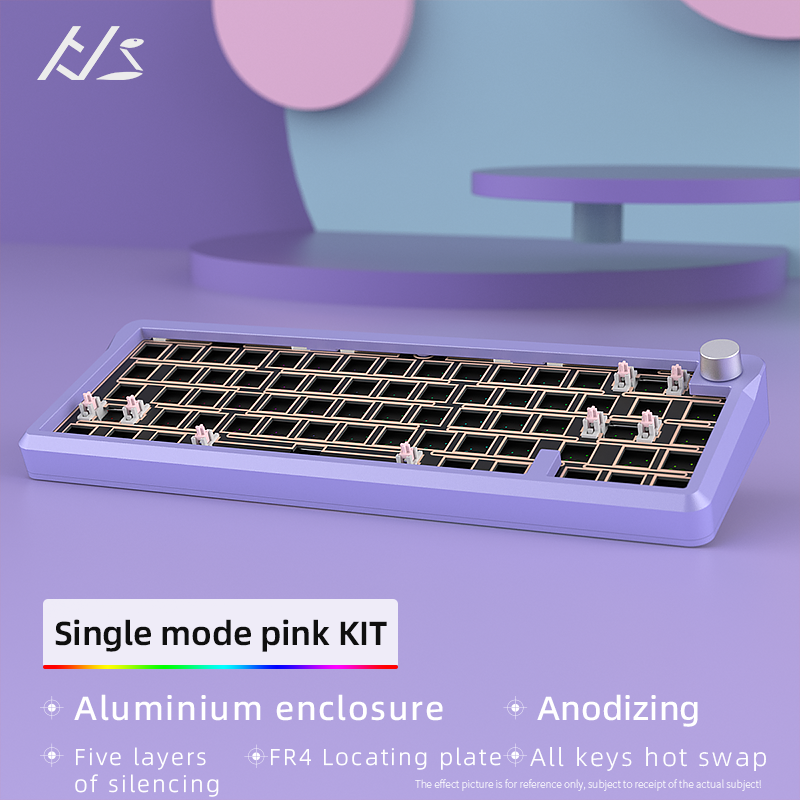 Kit de teclado personalizado: teclado mecánico para juegos con montaje en junta, kit de teclado transparente RGB, teclado intercambiable en caliente, interruptor prelubricado para Mac/Win,