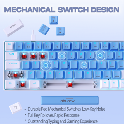 K68 Mechanische Gaming-Tastatur mit blauer Hintergrundbeleuchtung