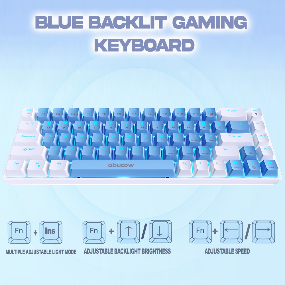 K68 Mechanische Gaming-Tastatur mit blauer Hintergrundbeleuchtung