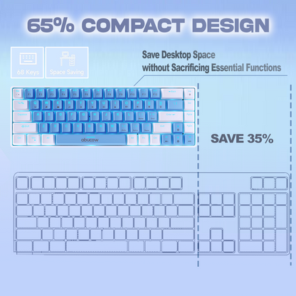 K68 Mechanische Gaming-Tastatur mit blauer Hintergrundbeleuchtung