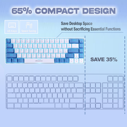 Teclado mecánico para juegos con retroiluminación azul K68