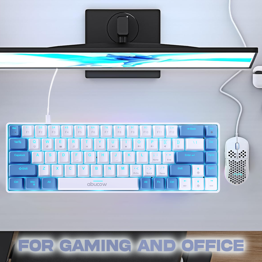 Teclado mecánico para juegos con retroiluminación azul K68