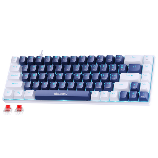 65% Blue Backlit Mechanical Keyboard (SKU:K68-DBW)