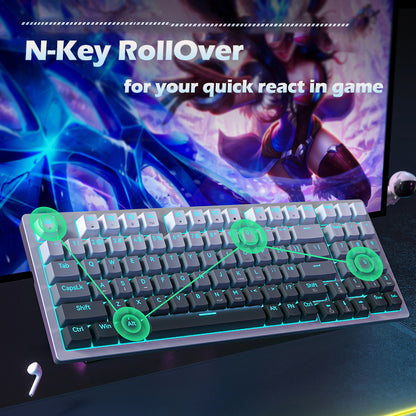 Abucow 94 Keys Wired Mechanical Gaming Keyboard